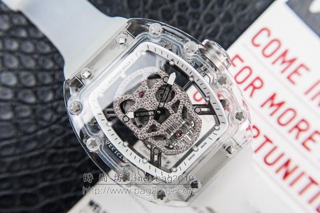 Richard Mille e理查徳米勒 RM052系列 最新鬼頭升級版 顱骨系列 原裝透明殼 理查徳米勒高端男士全自動機械腕表  hds1448